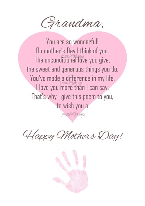 mothers day poems for grandma